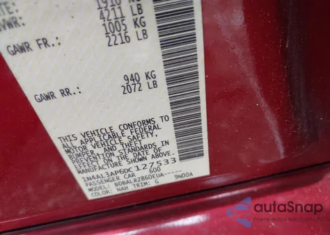 2013 Nissan Altima 2.5/S/Sv/Sl z USA, uszkodzony, nr VIN 1N4AL3AP6DC127533